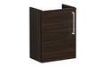 VitrA Root Flat 40cm 1 Door Wall Hung Slim Washbasin Unit - Walnut