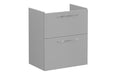 VitrA Root Flat 60cm 2 Drawer Slim Washbasin Unit - Matt Rock Grey