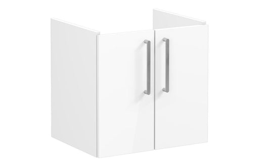 VitrA Root Flat 60cm 2 Door Wall Hung Washbasin Unit - High Gloss White