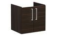 VitrA Root Flat 60cm 2 Door Wall Hung Washbasin Unit - Walnut
