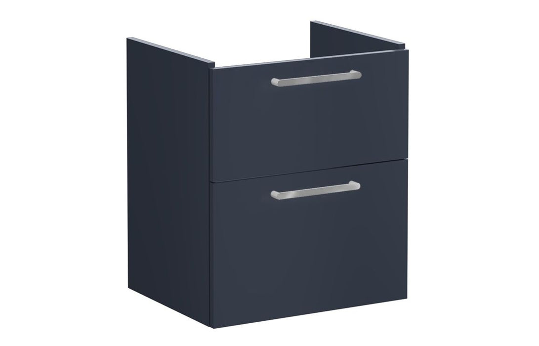 VitrA Root Flat 60cm 2 Drawer Washbasin Unit - Matt Dark Blue