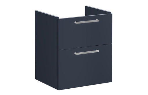 VitrA Root Flat 60cm 2 Drawer Washbasin Unit - Matt Dark Blue