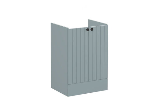 VitrA Root Groove 60cm 2 Door Floor Standing Washbasin Unit - Matt Fjord Green