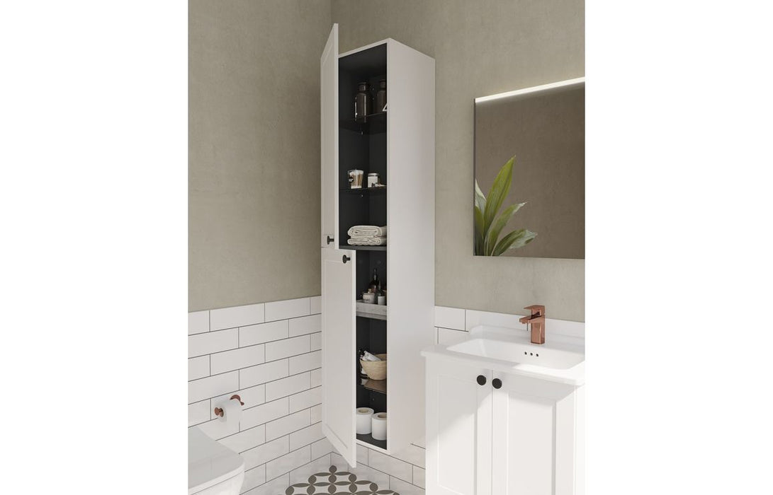 VitrA Root Classic 40cm 2 Door Tall Unit (LH Hinge) - Matt White