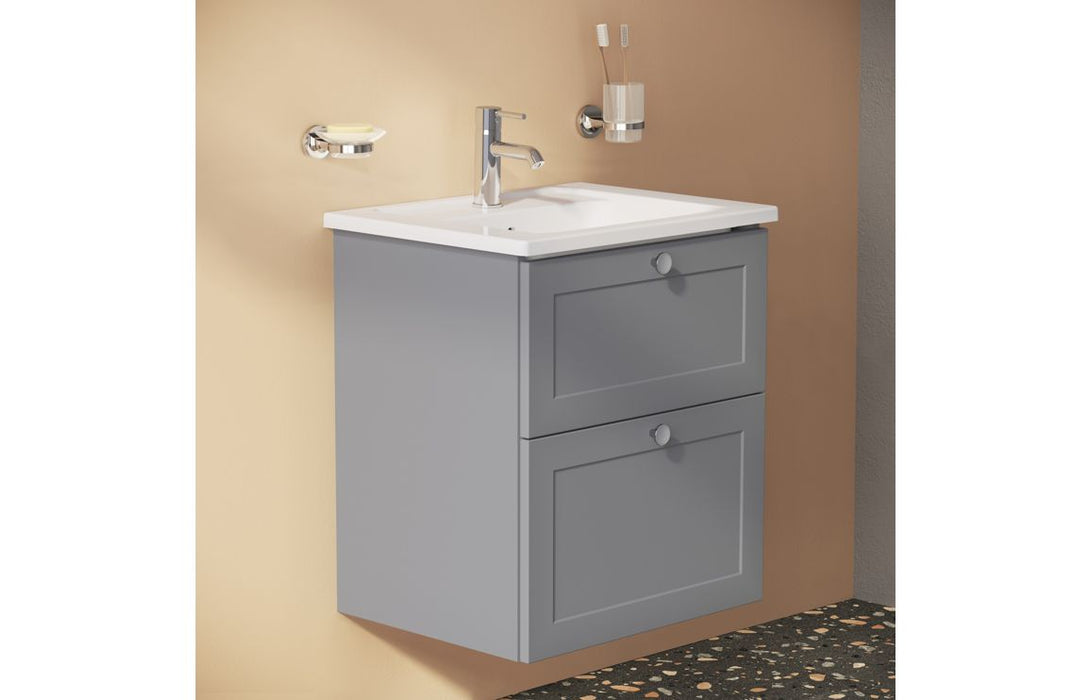 VitrA Root Classic 60cm 2 Drawer Washbasin Unit - Matt Grey