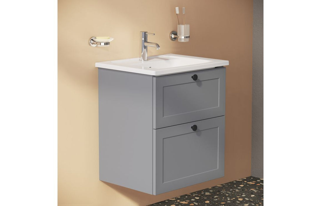 VitrA Root Classic 60cm 2 Drawer Washbasin Unit - Matt Grey