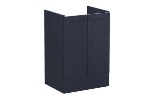 VitrA Root Classic 60cm 2 Door Floor Standing Washbasin Unit - Matt Dark Blue