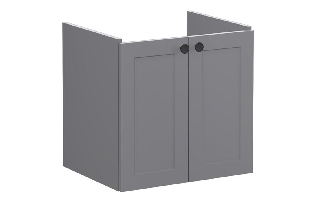 VitrA Root Classic 60cm 2 Door Wall Hung Washbasin Unit - Matt Grey