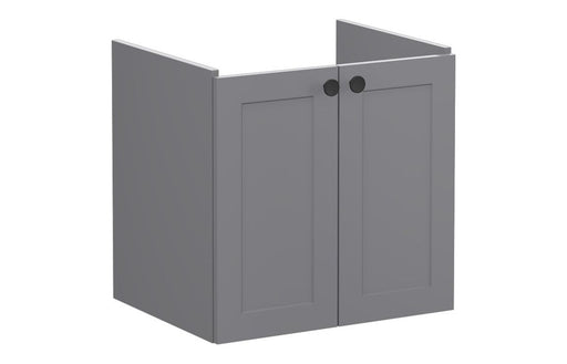 VitrA Root Classic 60cm 2 Door Wall Hung Washbasin Unit - Matt Grey