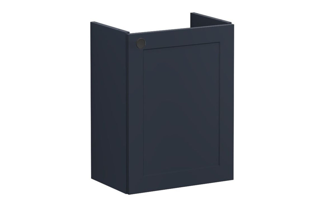 VitrA Root Classic 40cm 1 Door Wall Hung Slim Washbasin Unit - Matt Dark Blue