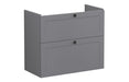 VitrA Root Classic 80cm 2 Drawer Slim Washbasin Unit - Matt Grey