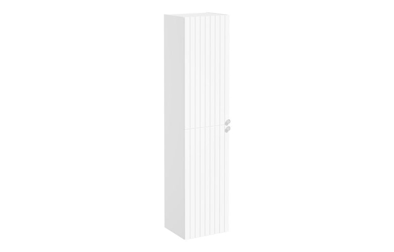 VitrA Root Groove 40cm 2 Door Tall Unit (LH Hinge) - Matt White