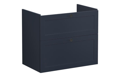 VitrA Root Classic 80cm 2 Drawer Washbasin Unit - Matt Dark Blue