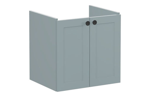 VitrA Root Classic 60cm 2 Door Wall Hung Washbasin Unit - Matt Fjord Green