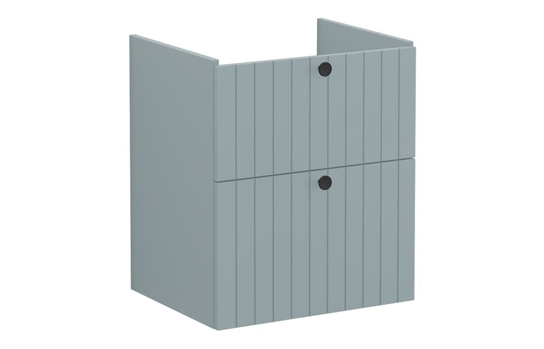 VitrA Root Groove 60cm 2 Drawer Washbasin Unit - Matt Fjord Green