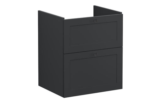 VitrA Root Classic 60cm 2 Drawer Washbasin Unit - Matt Graphite