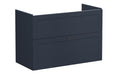 VitrA Root Classic 100cm 2 Drawer Washbasin Unit - Matt Dark Blue