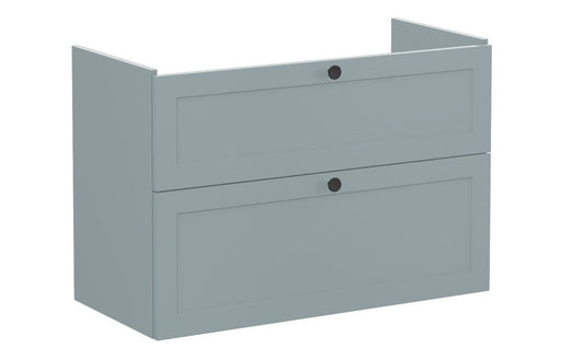 VitrA Root Classic 100cm 2 Drawer Washbasin Unit - Matt Fjord Green