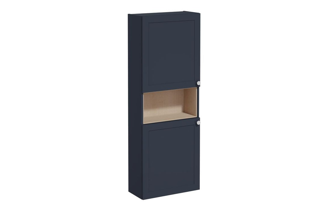 VitrA Root Classic 55cm 2 Door Semi-Tall Unit (LH Hinge) - Matt Dark Blue