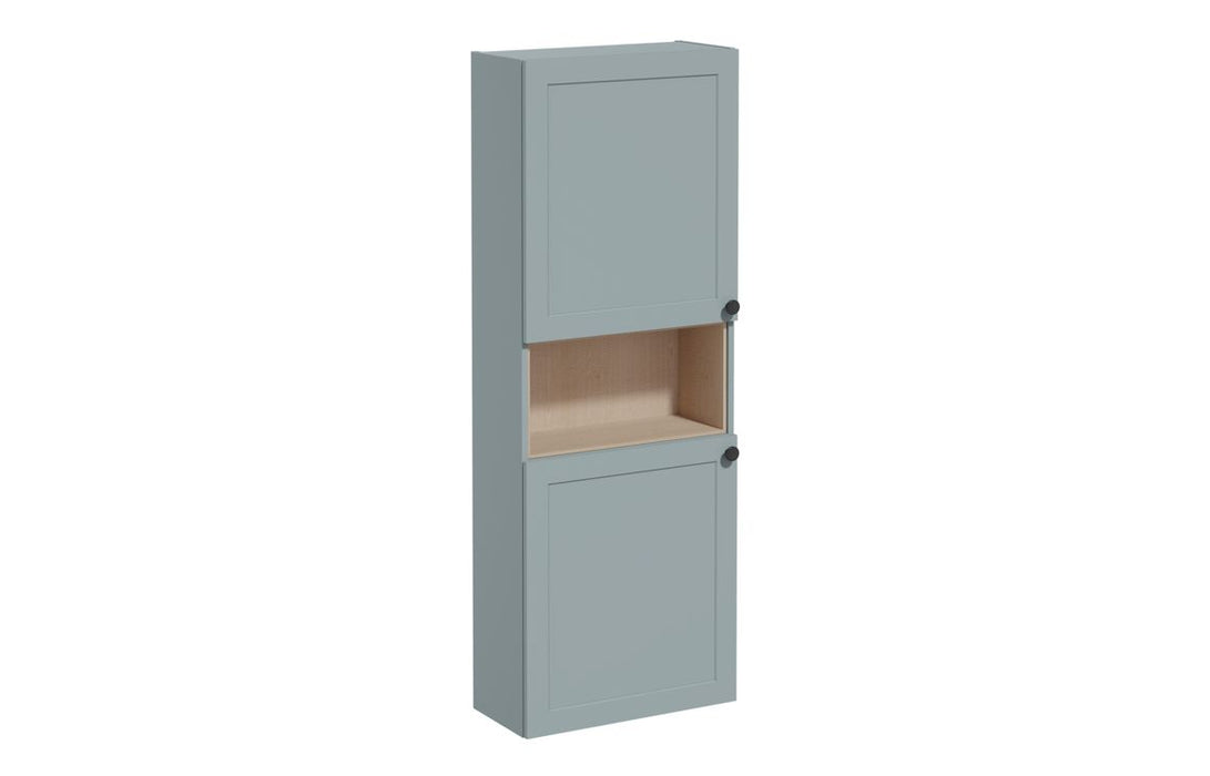 VitrA Root Classic 55cm 2 Door Semi-Tall Unit (LH Hinge) - Matt Fjord Green