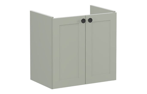 VitrA Root Classic 60cm 2 Door Wall Hung Slim Washbasin Unit - Matt Retro Green