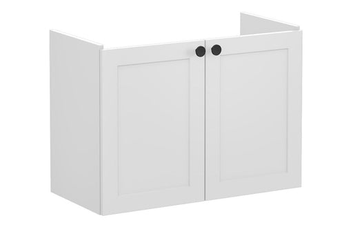 VitrA Root Classic 80cm 2 Door Wall Hung Slim Washbasin Unit - Matt Light Grey