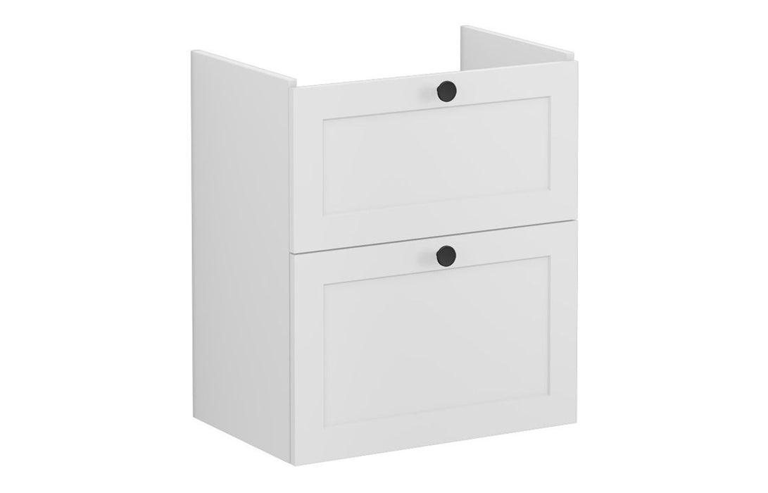 VitrA Root Classic 60cm 2 Drawer Slim Washbasin Unit - Matt Light Grey