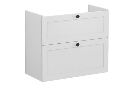 VitrA Root Classic 80cm 2 Drawer Slim Washbasin Unit - Matt Light Grey