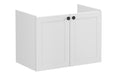 VitrA Root Classic 80cm 2 Door Wall Hung Washbasin Unit - Matt Light Grey