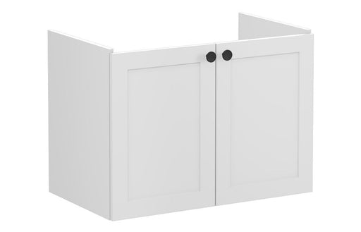 VitrA Root Classic 80cm 2 Door Wall Hung Washbasin Unit - Matt Light Grey