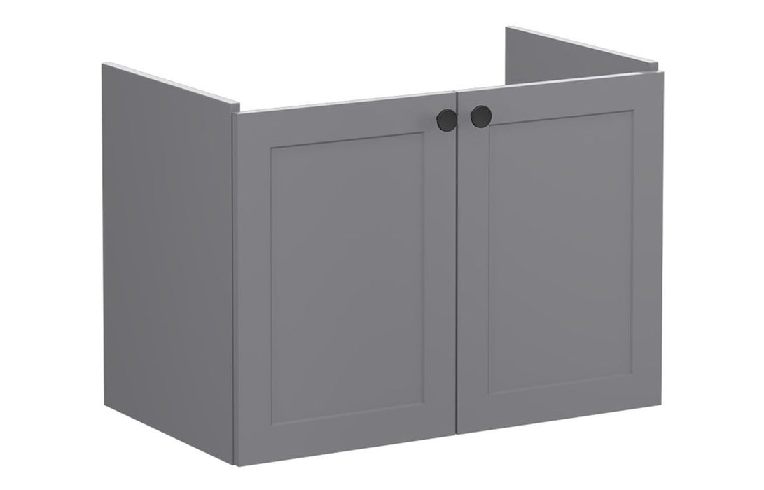 VitrA Root Classic 80cm 2 Door Wall Hung Washbasin Unit - Matt Grey