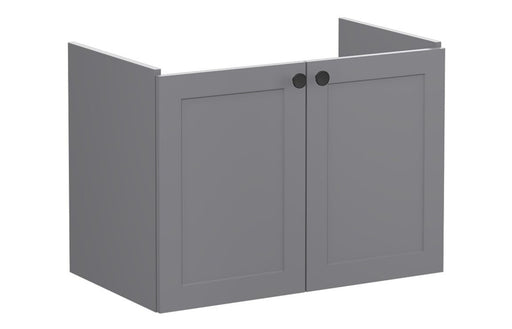 VitrA Root Classic 80cm 2 Door Wall Hung Washbasin Unit - Matt Grey