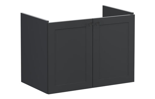 VitrA Root Classic 80cm 2 Door Wall Hung Washbasin Unit - Matt Graphite