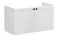 VitrA Root Classic 100cm 2 Door Washbasin Unit - Matt Light Grey