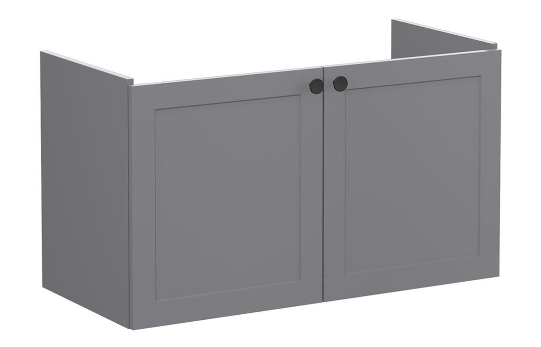 VitrA Root Classic 100cm 2 Door Washbasin Unit - Matt Grey