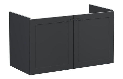 VitrA Root Classic 100cm 2 Door Washbasin Unit - Matt Graphite