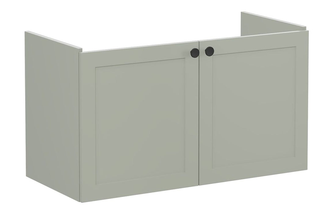 VitrA Root Classic 100cm 2 Door Washbasin Unit - Matt Retro Green