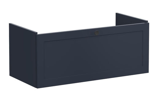 VitrA Root Classic 100cm 1 Drawer Slim Washbasin Unit - Matt Dark Blue