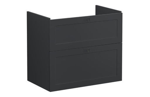 VitrA Root Classic 80cm 2 Drawer Washbasin Unit - Matt Graphite