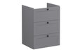 VitrA Root Classic 60cm 3 Drawer Washbasin Unit - Matt Grey
