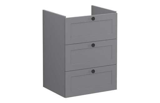 VitrA Root Classic 60cm 3 Drawer Washbasin Unit - Matt Grey