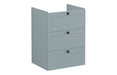 VitrA Root Classic 60cm 3 Drawer Washbasin Unit - Matt Fjord Green