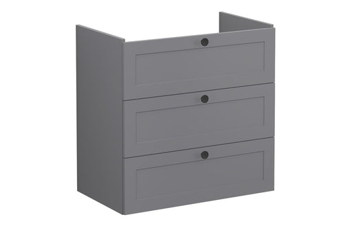 VitrA Root Classic 80cm 3 Drawer Washbasin Unit - Matt Grey