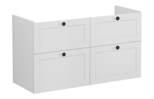 VitrA Root Classic 120cm 4 Drawer Washbasin Unit - Matt Light Grey