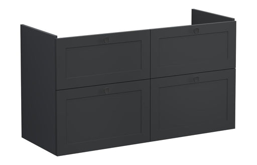 VitrA Root Classic 120cm 4 Drawer Washbasin Unit - Matt Graphite