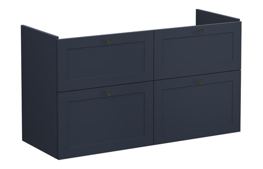VitrA Root Classic 120cm 4 Drawer Washbasin Unit - Matt Dark Blue