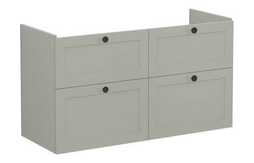 VitrA Root Classic 120cm 4 Drawer Washbasin Unit - Matt Retro Green