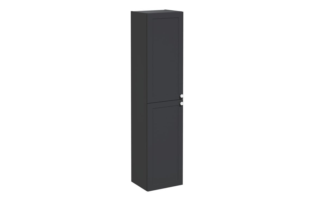 VitrA Root Classic 40cm 2 Door Tall Unit (LH Hinge) - Matt Graphite