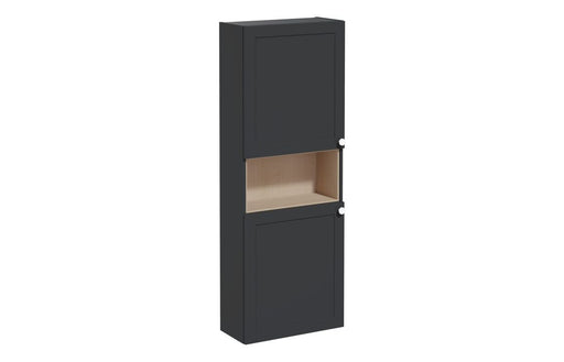 VitrA Root Classic 55cm 2 Door Semi-Tall Unit (LH Hinge) - Matt Graphite