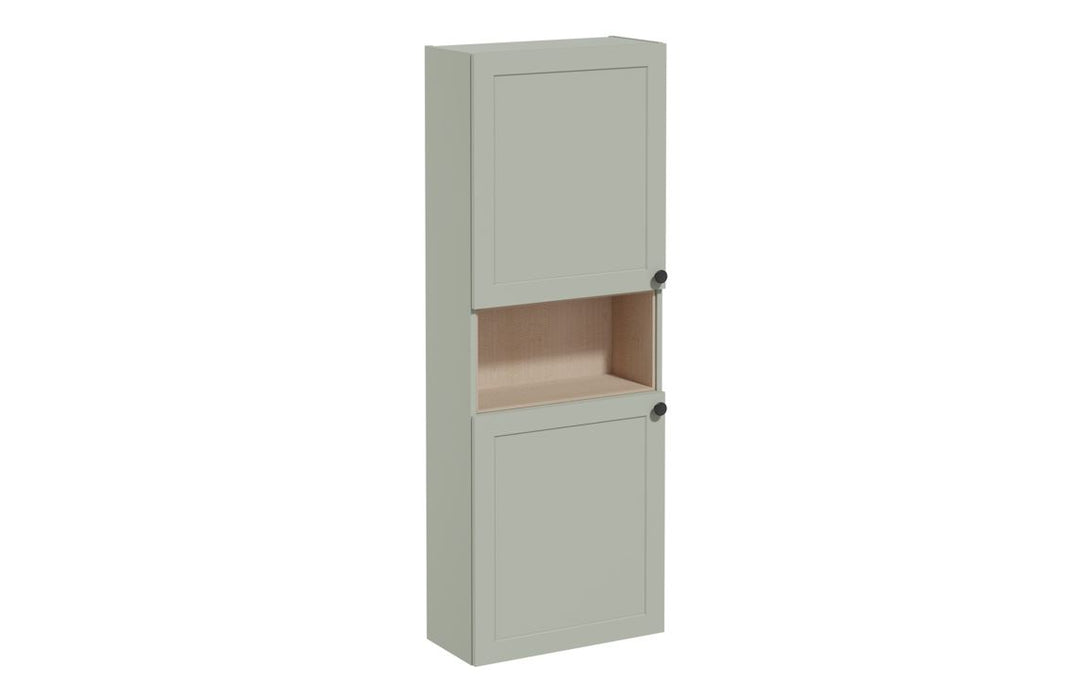 VitrA Root Classic 55cm 2 Door Semi-Tall Unit (LH Hinge) - Matt Retro Green